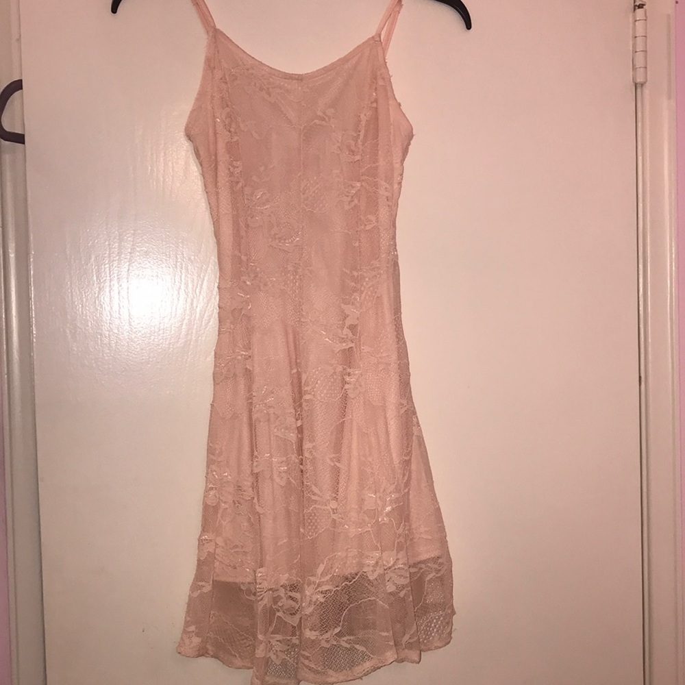 Pink lace dress